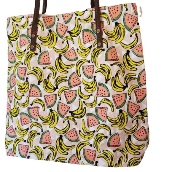 Fruit Print Canvas Tote Bag 🍉 - Picture 4 of 6